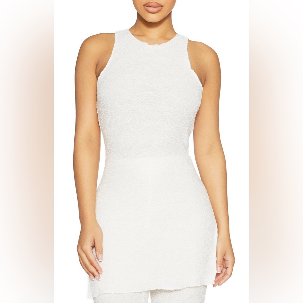 Naked Wardrobe Sleeveless Side-Slit Top Size XS NWT